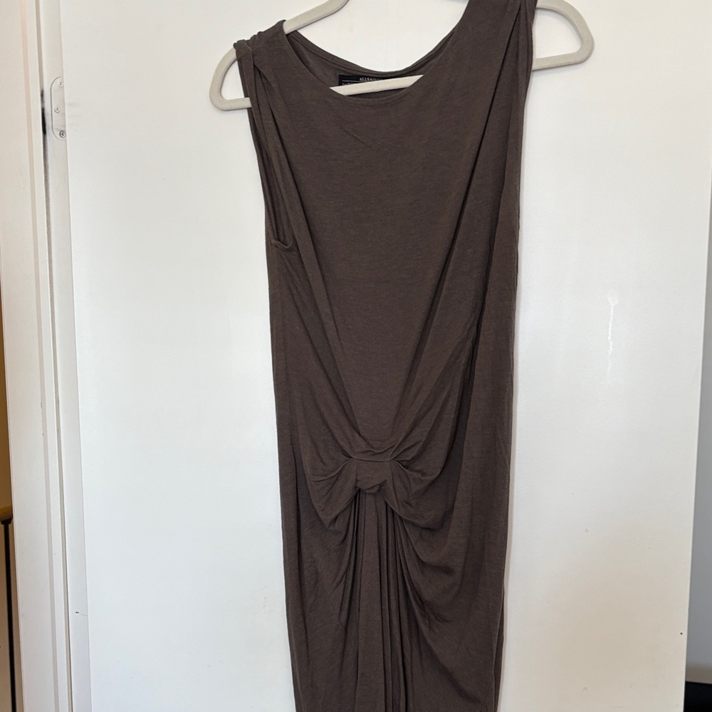 All Saints Brown Midi Dress